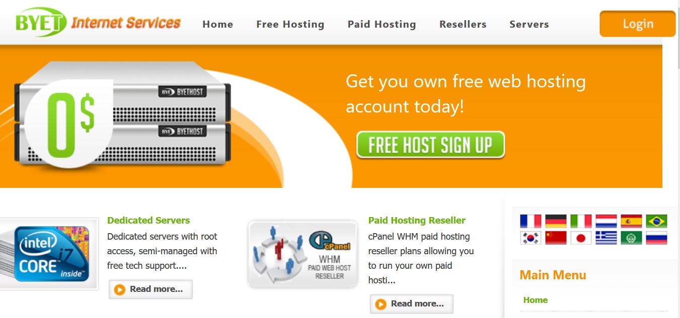 Бесплатная веб видео. Бесплатные хостинг сервера. Byethost. Freehosting.